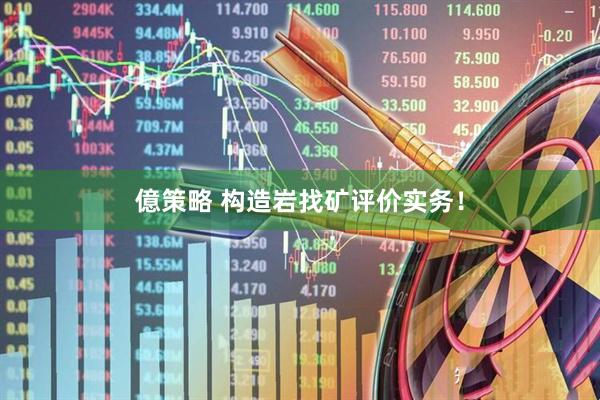 億策略 构造岩找矿评价实务！